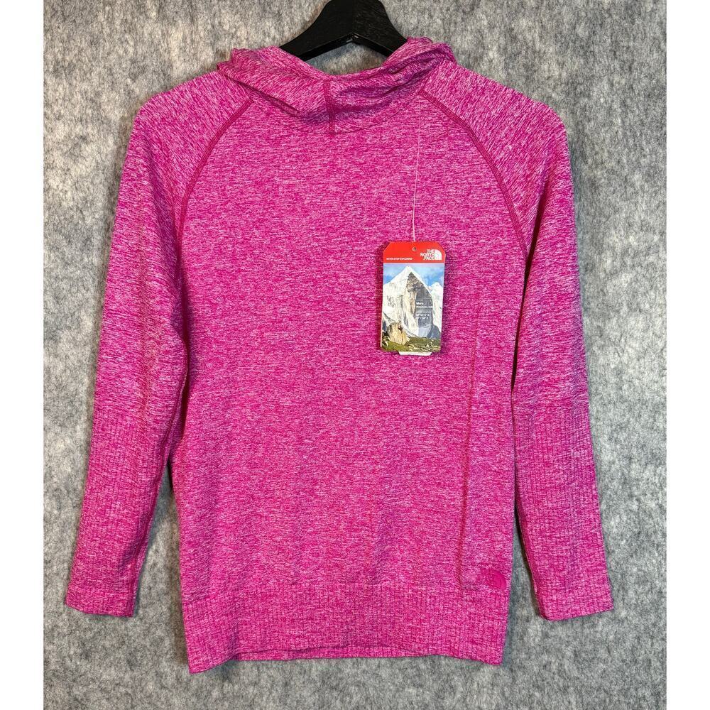 NWT The North Face Womens Pink Go Seamless Pullover Hoodie Stretch - Medium